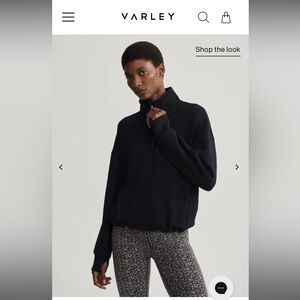 Varley Sian Cropped Half Zip Midlayer